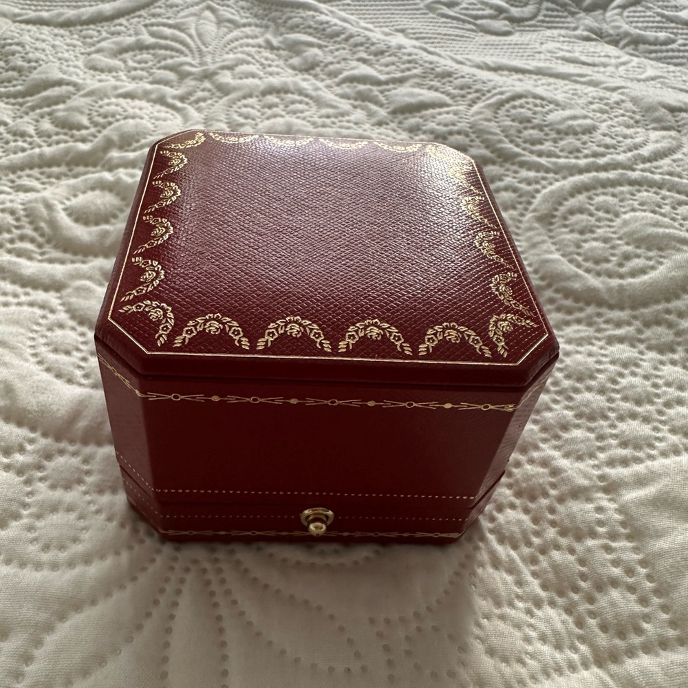 Cartier Red Box with Gold Detailing
